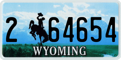 WY license plate 264654