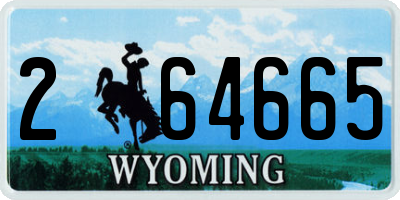 WY license plate 264665