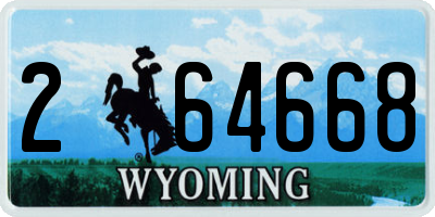 WY license plate 264668