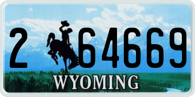 WY license plate 264669