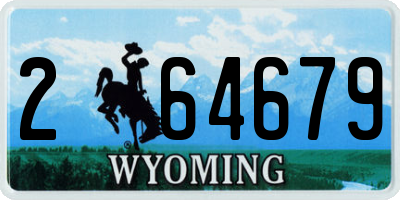 WY license plate 264679