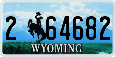 WY license plate 264682