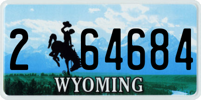 WY license plate 264684
