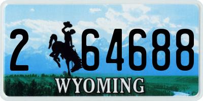 WY license plate 264688