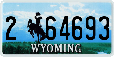 WY license plate 264693
