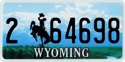 WY license plate 264698