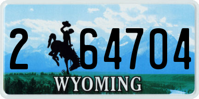 WY license plate 264704