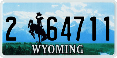 WY license plate 264711