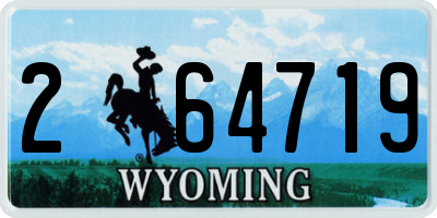 WY license plate 264719