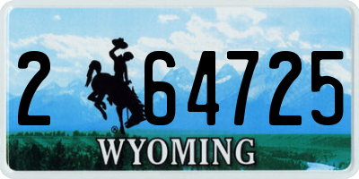 WY license plate 264725