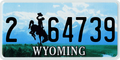 WY license plate 264739