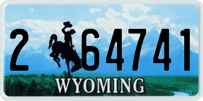 WY license plate 264741