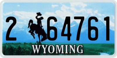 WY license plate 264761