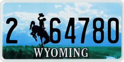 WY license plate 264780