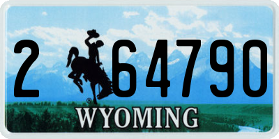 WY license plate 264790