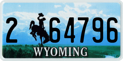 WY license plate 264796