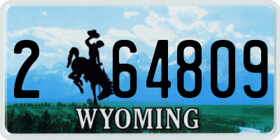 WY license plate 264809