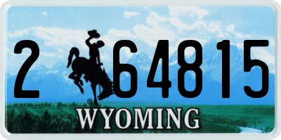 WY license plate 264815