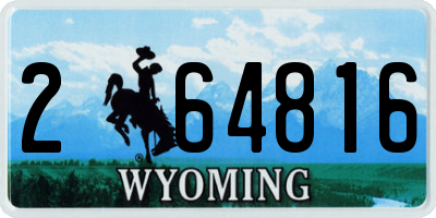 WY license plate 264816