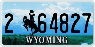 WY license plate 264827