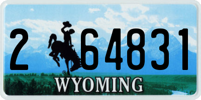 WY license plate 264831