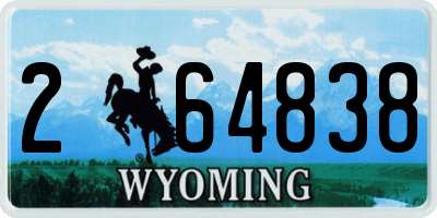 WY license plate 264838