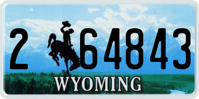 WY license plate 264843