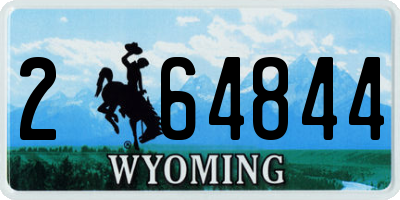 WY license plate 264844