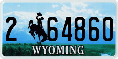 WY license plate 264860