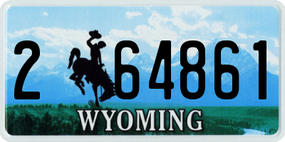 WY license plate 264861