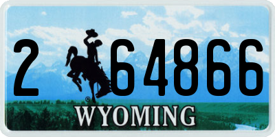 WY license plate 264866