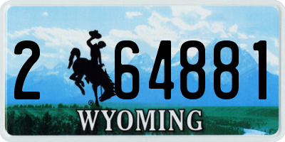 WY license plate 264881