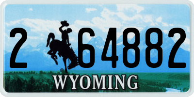 WY license plate 264882