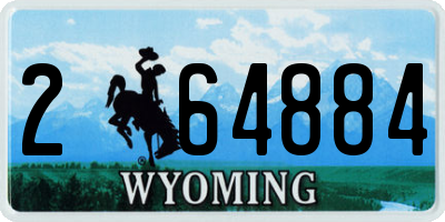 WY license plate 264884
