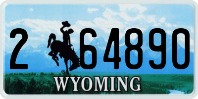 WY license plate 264890