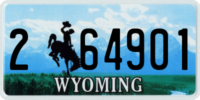 WY license plate 264901