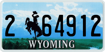 WY license plate 264912