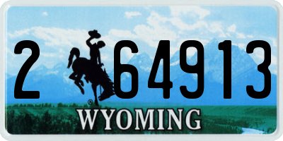 WY license plate 264913