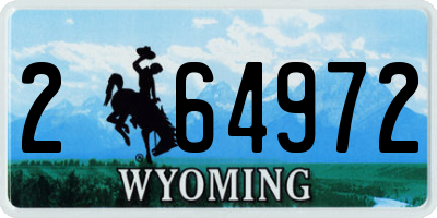 WY license plate 264972