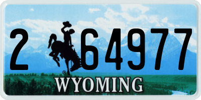 WY license plate 264977