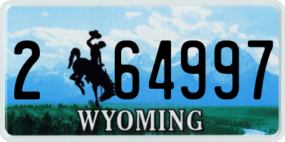 WY license plate 264997
