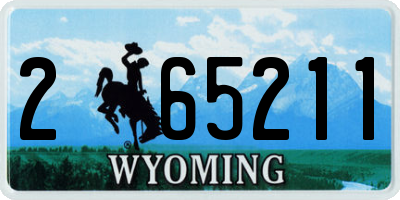 WY license plate 265211