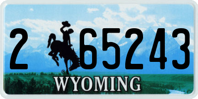 WY license plate 265243