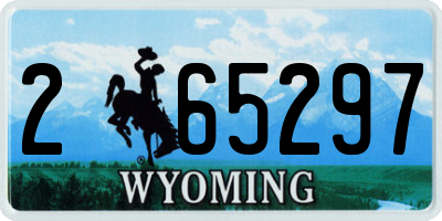 WY license plate 265297