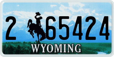 WY license plate 265424