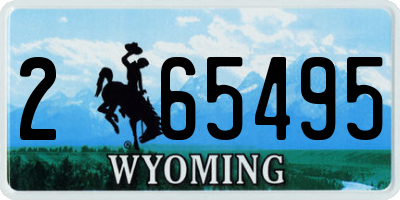WY license plate 265495