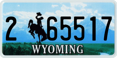 WY license plate 265517