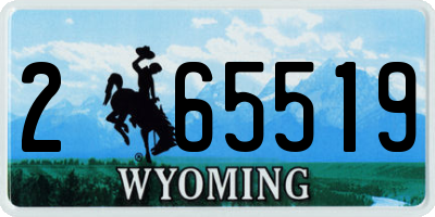 WY license plate 265519
