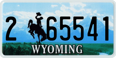 WY license plate 265541