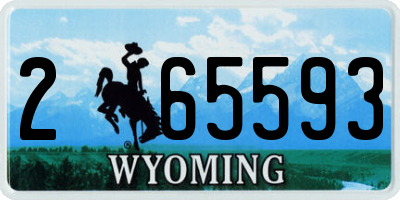 WY license plate 265593